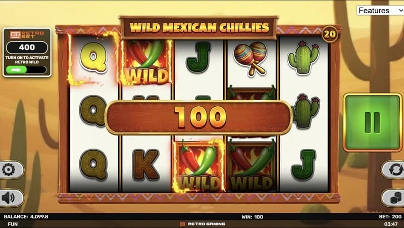 Wild Mexican Chillies - Wild sa grid at payline